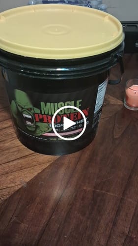 Customer video review of Whey Protein Powder Bucket