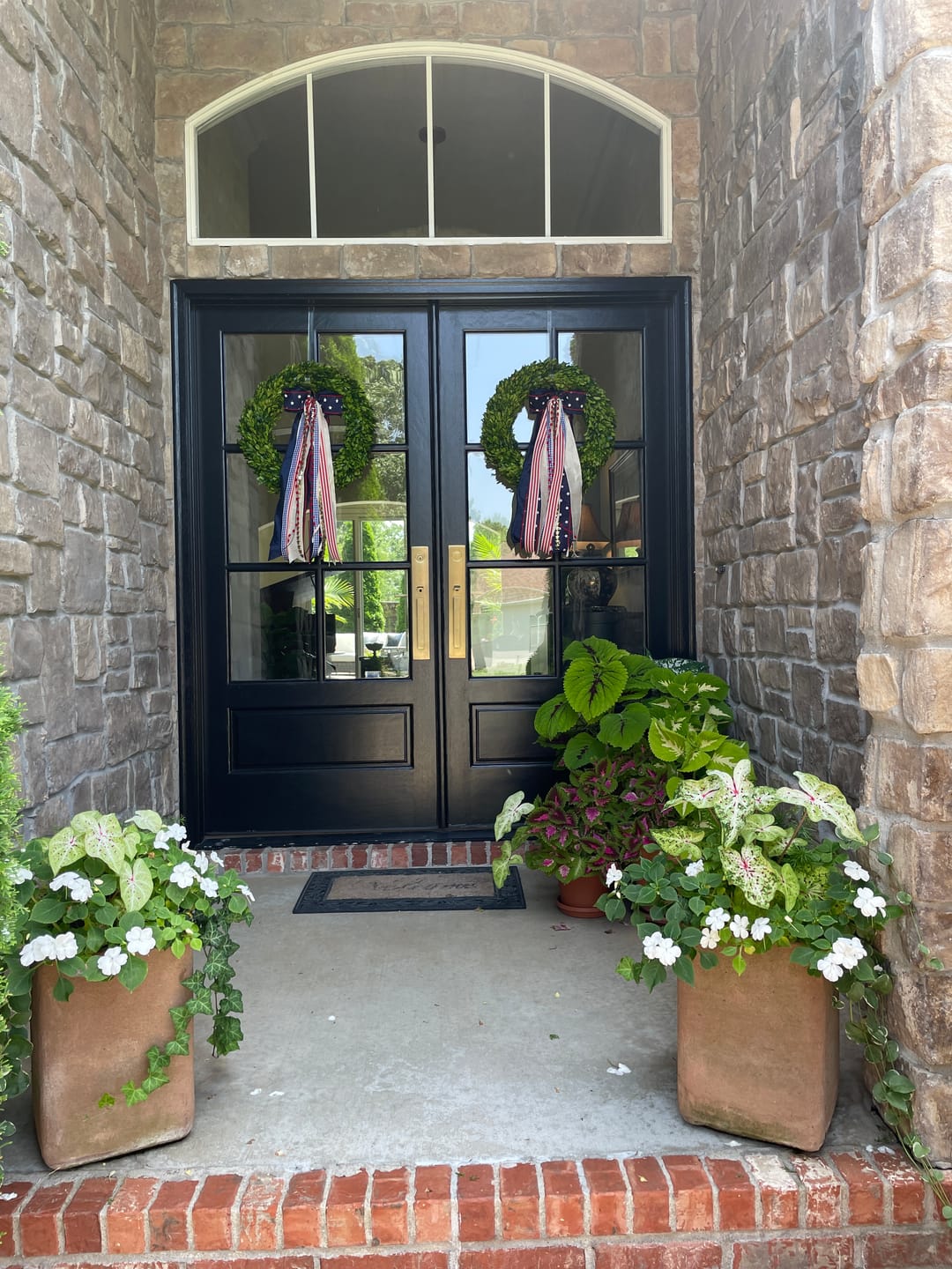 Customer photo review of Old Glory Wreath Ribbon