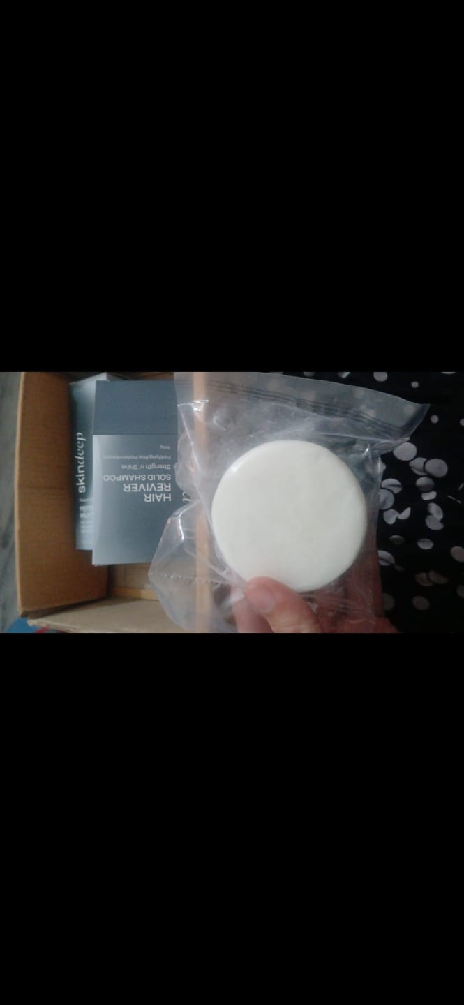 Customer photo review of HAIR REVIVER - Tea Tree & Mint Solid Shampoo