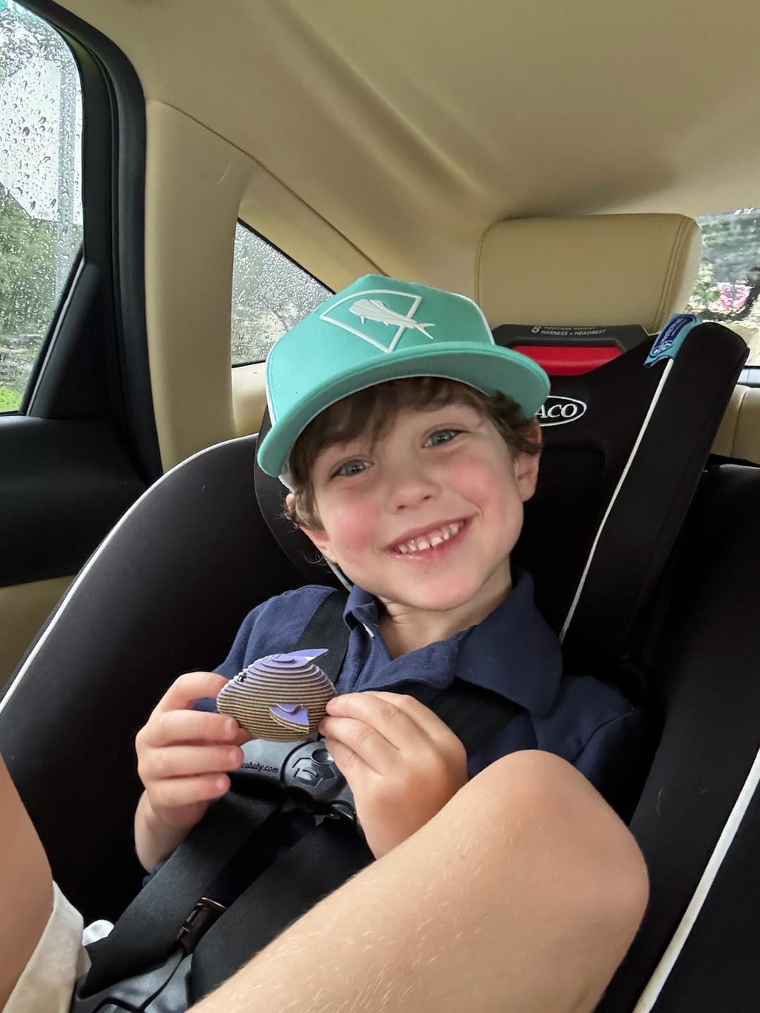 Customer photo review of Mahi - Trucker Style Snap Back Hat Seafoam