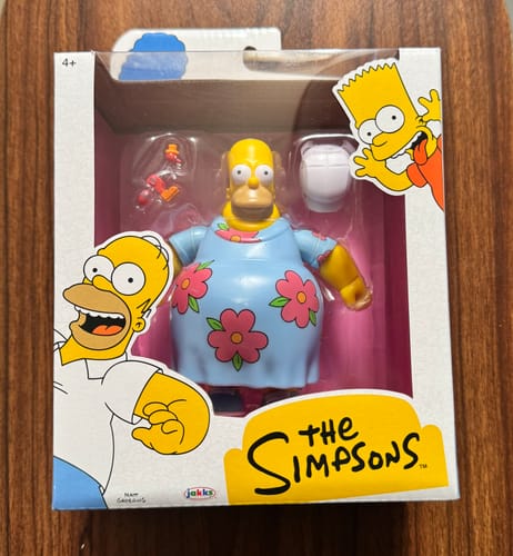 Customer's King Sized Homer action figure from The Simpsons displayed in its original packaging.