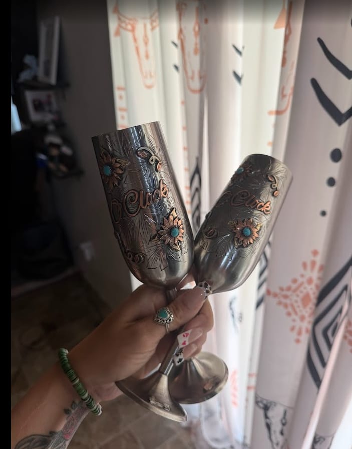 Customer photo review of Champagne Flutes Style 06