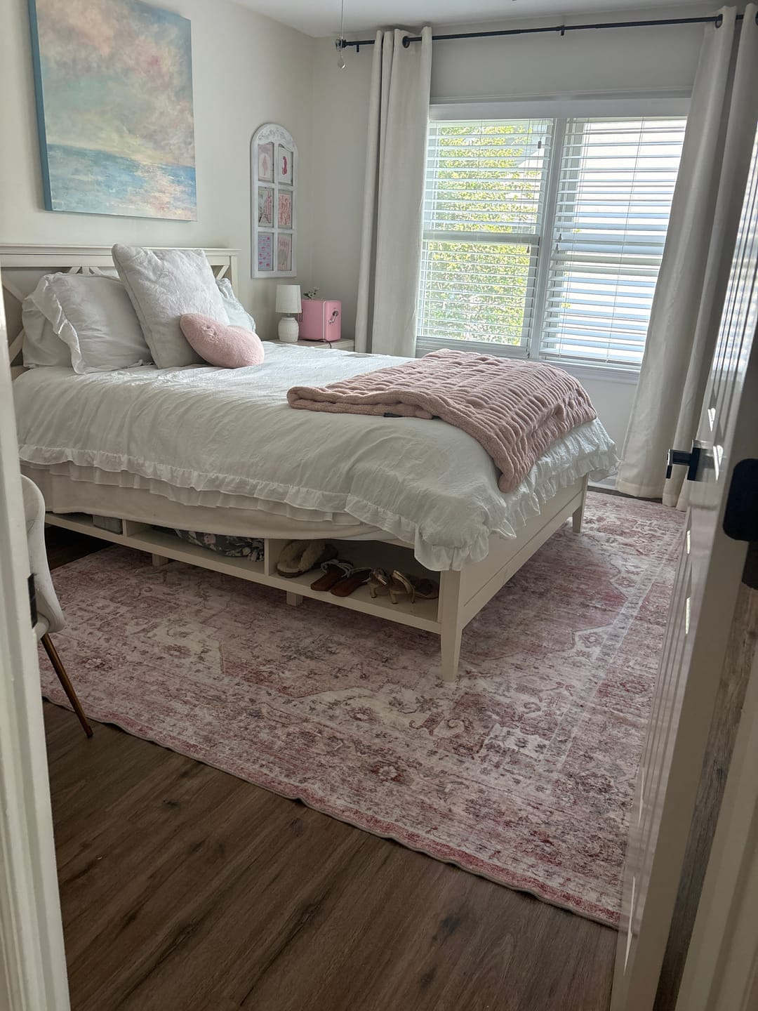 Customer photo review of Selene Washable Area Rug - Pink