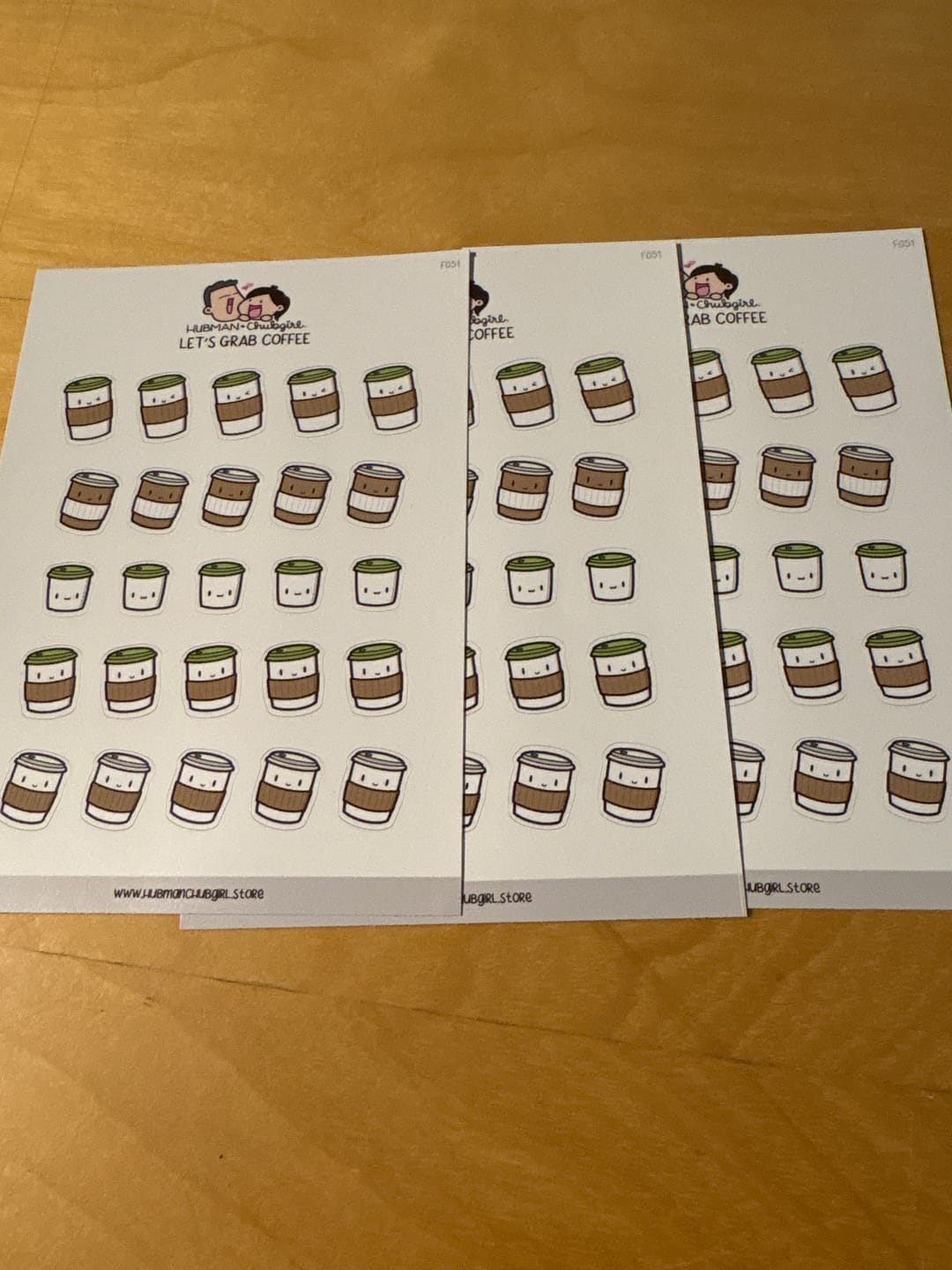 Customer photo review of Coffee Cups Planner Stickers