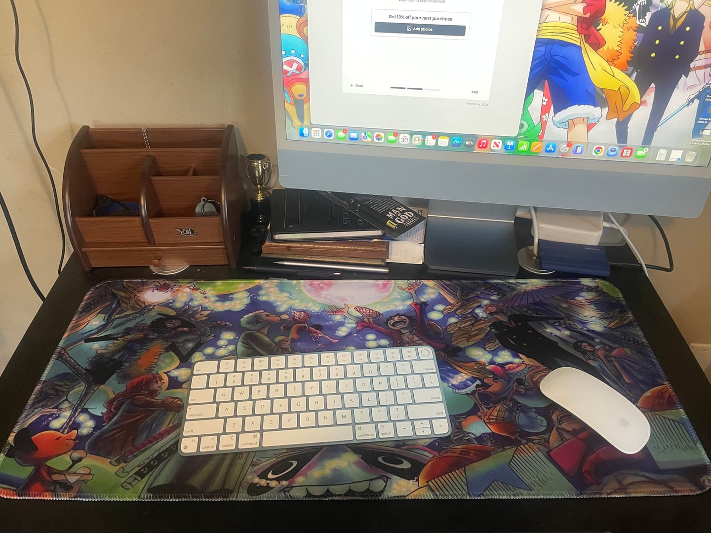Customer photo review of One Piece Fishman Island Mouse Pad, Anime Desk Mat