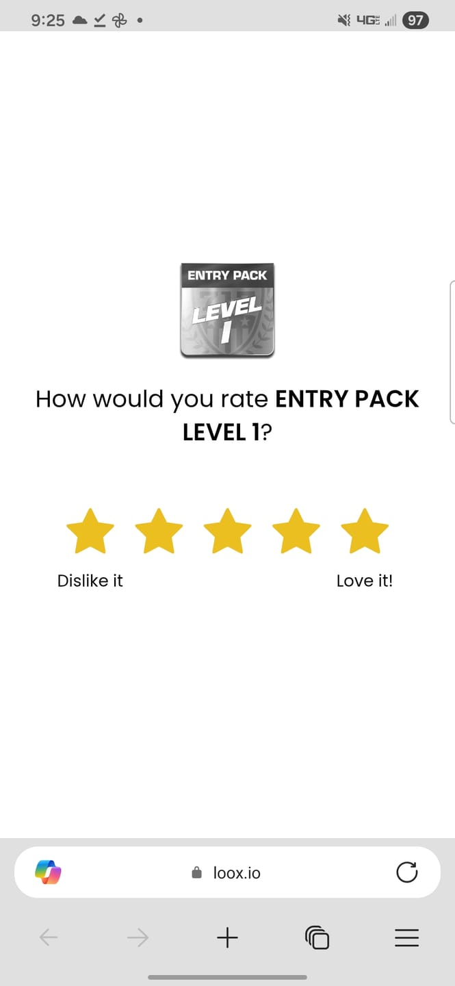 Customer photo review of ENTRY PACK LEVEL 1