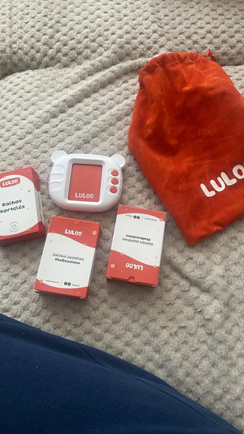 Customer photo review of Luloo kalbos kortelės - įgarsintos lavinamosios kortelės, kalbančios lietuviškai