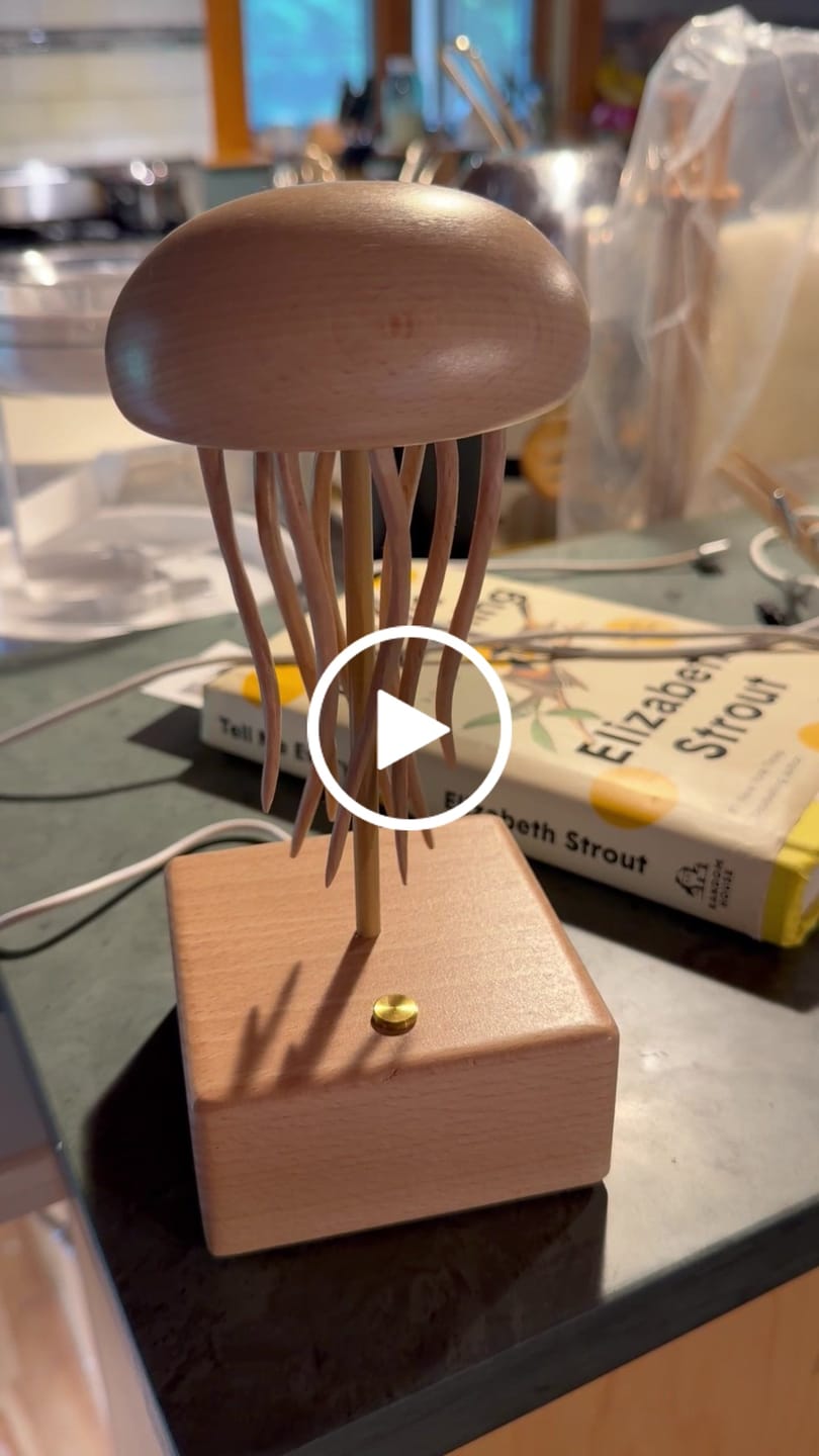 Customer video review of MarinerPoet™ Handcrafted Wooden Jellyfish Automaton
