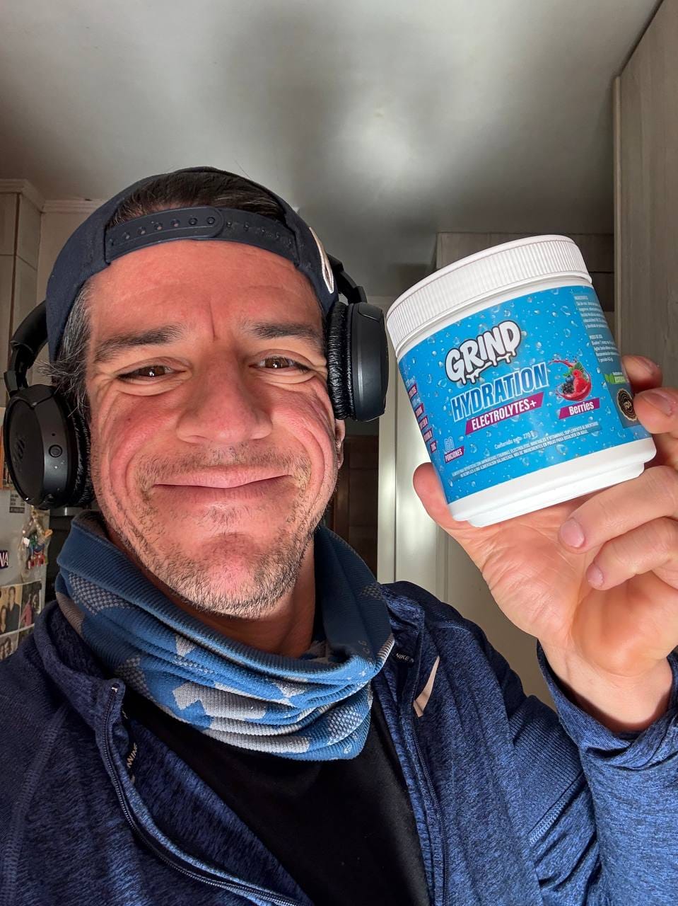 Customer photo review of Grind Hydration | Electrolitos Premium – 60 Porciones ( Sabor Berries)