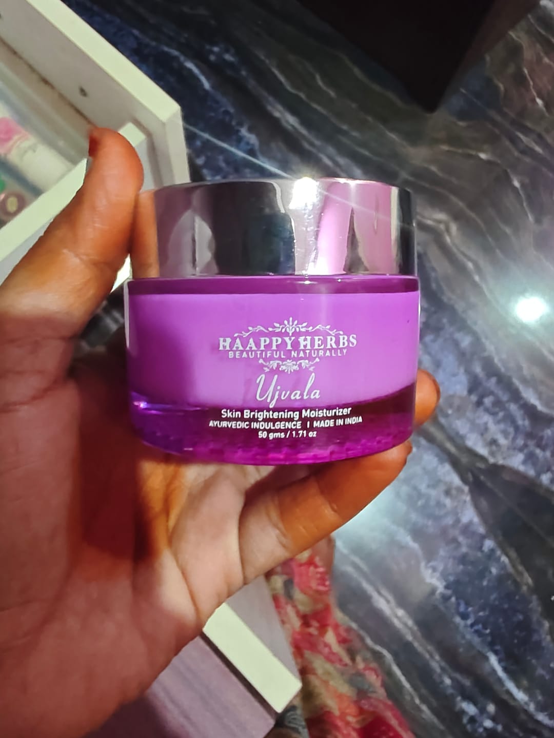 Customer photo review of Ujvala Skin Brightening Moisturizer