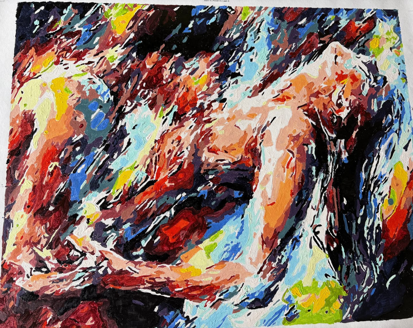 Customer photo review of Two Lovers | Paint by Numbers