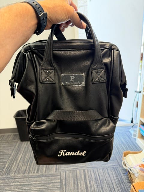 Customer photo review of Personalized Cascade Backpack - Standard