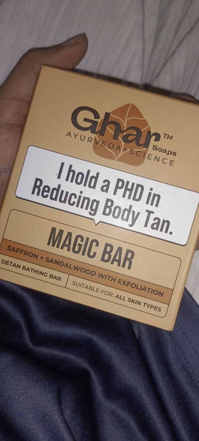 Customer photo review of Magic Soap (Sandal Wood and Saffron Soap)