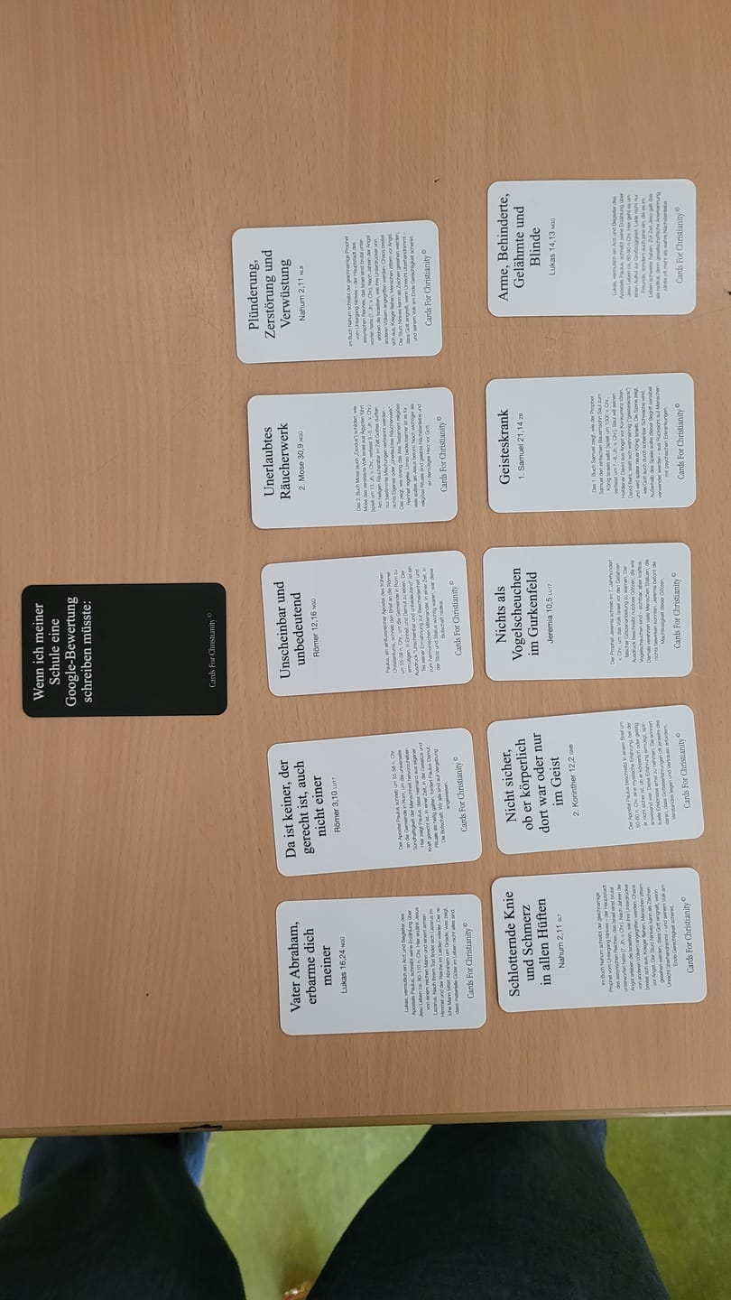 Customer photo review of Cards For Christianity Themenpack YOUNG GENERATION