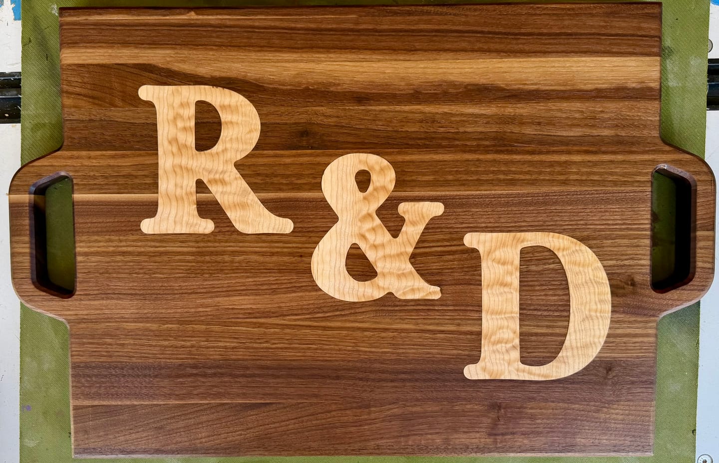 Customer photo review of 5" Letter Acrylic Router Template Set - Alphabet Inlay Template