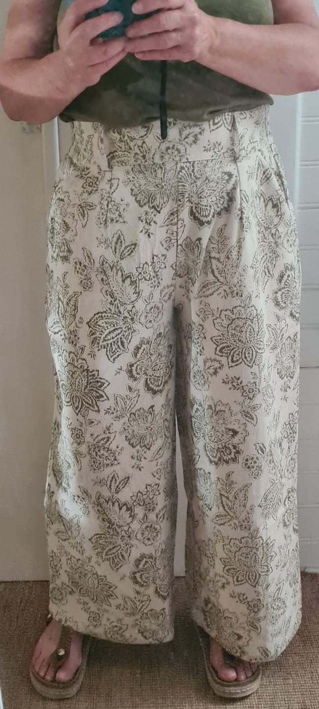 Customer photo review of Pantalon Alex - toile de Jouy kaki