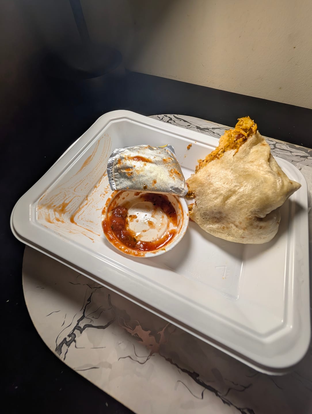 Customer photo review of Chicken & Beef Bacon Brunch Burrito