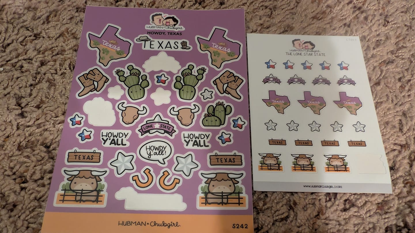 Customer photo review of Texas Sticker Set