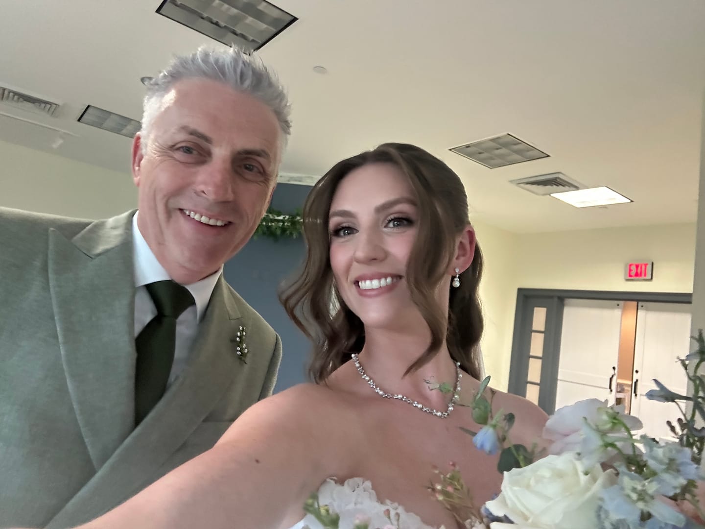 Customer photo review of Kathy Full Bridal Jewelry Set – CZ & Pearl Wedding Jewelry