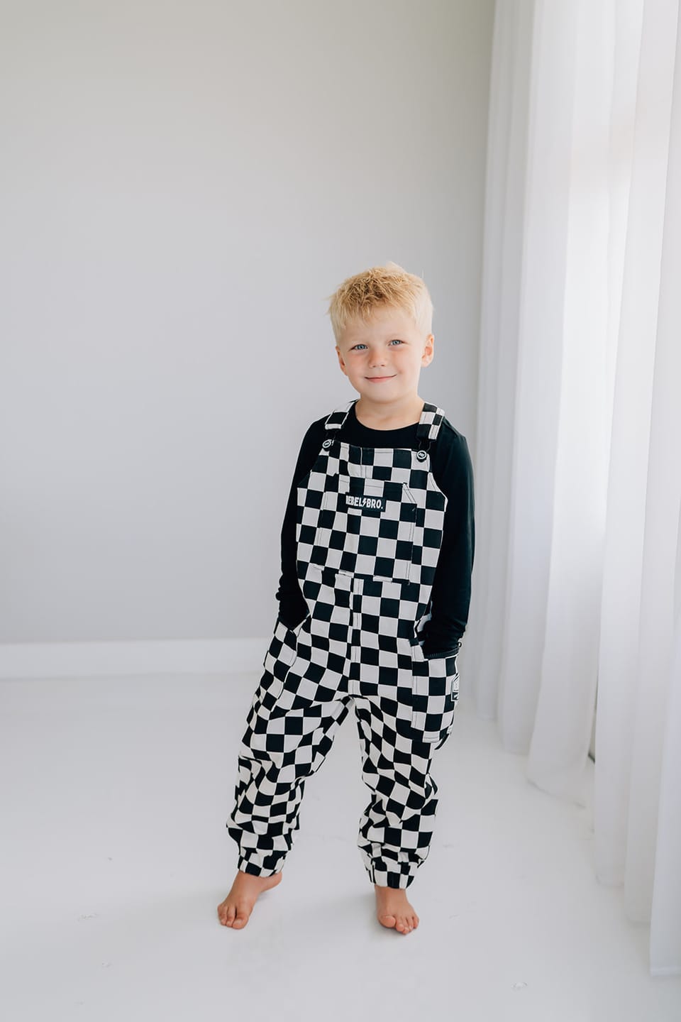 Customer photo review of Overalls in Venice (Checkered)