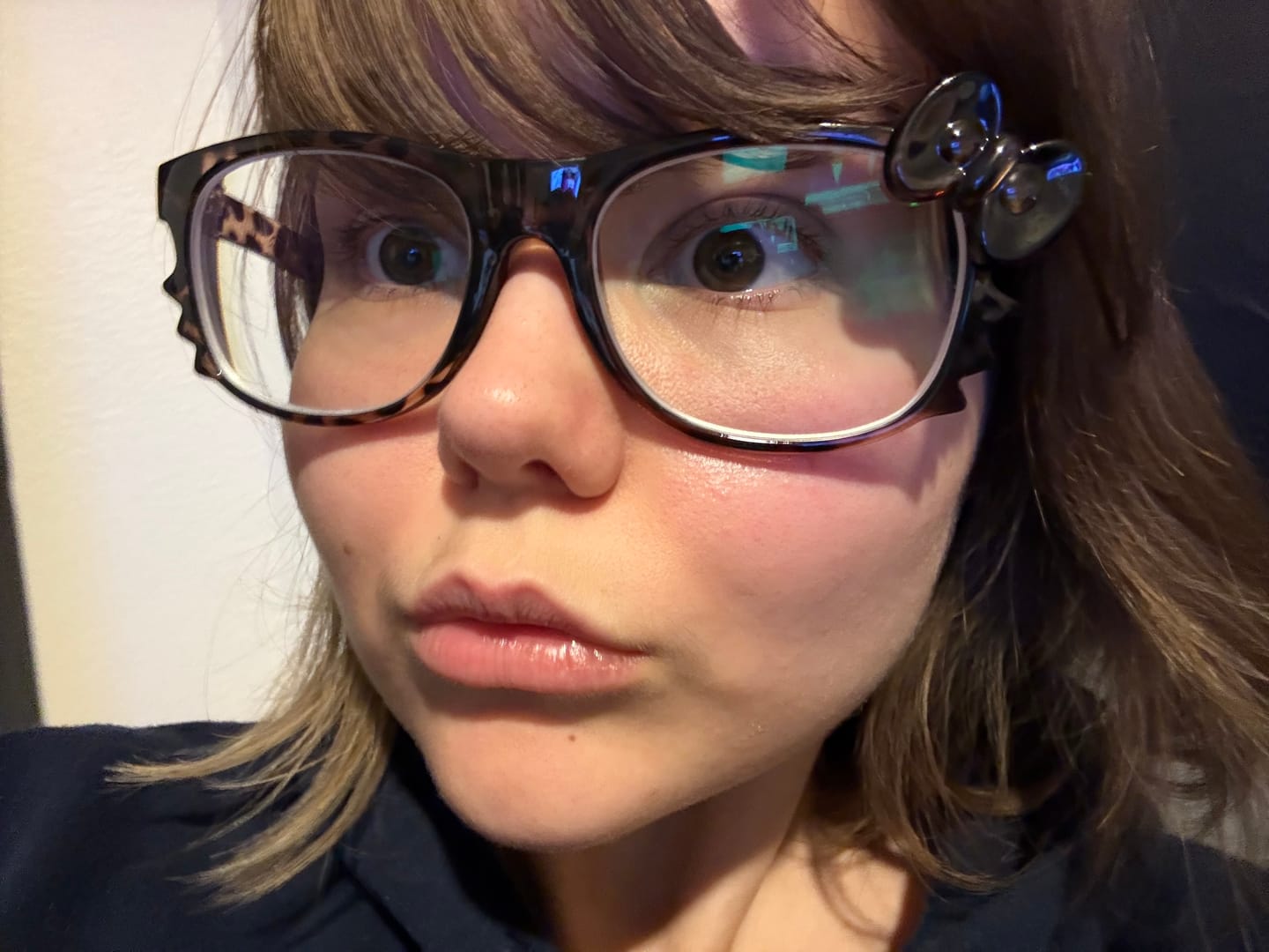Customer photo review of Kitten Eyeglasses