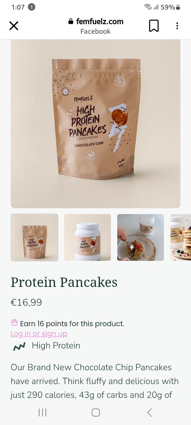 Customer photo review of Protein Pancakes