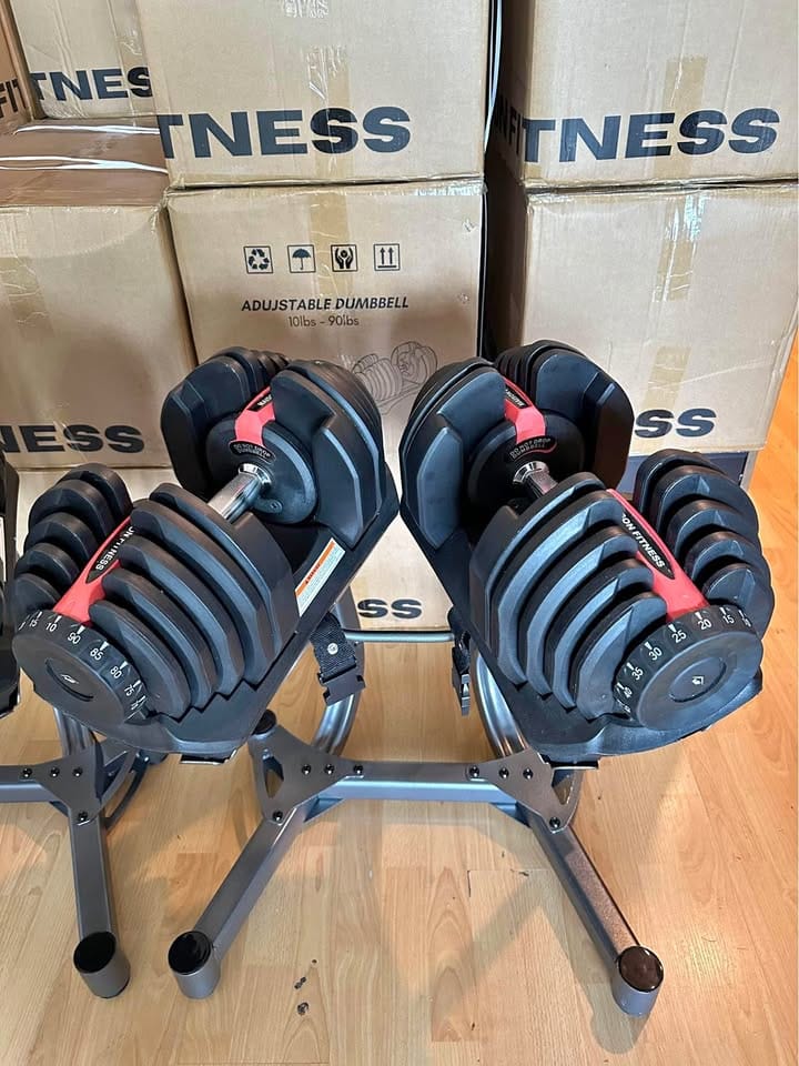 Customer photo review of 1090 Adjustable Dumbbells Set Of Two