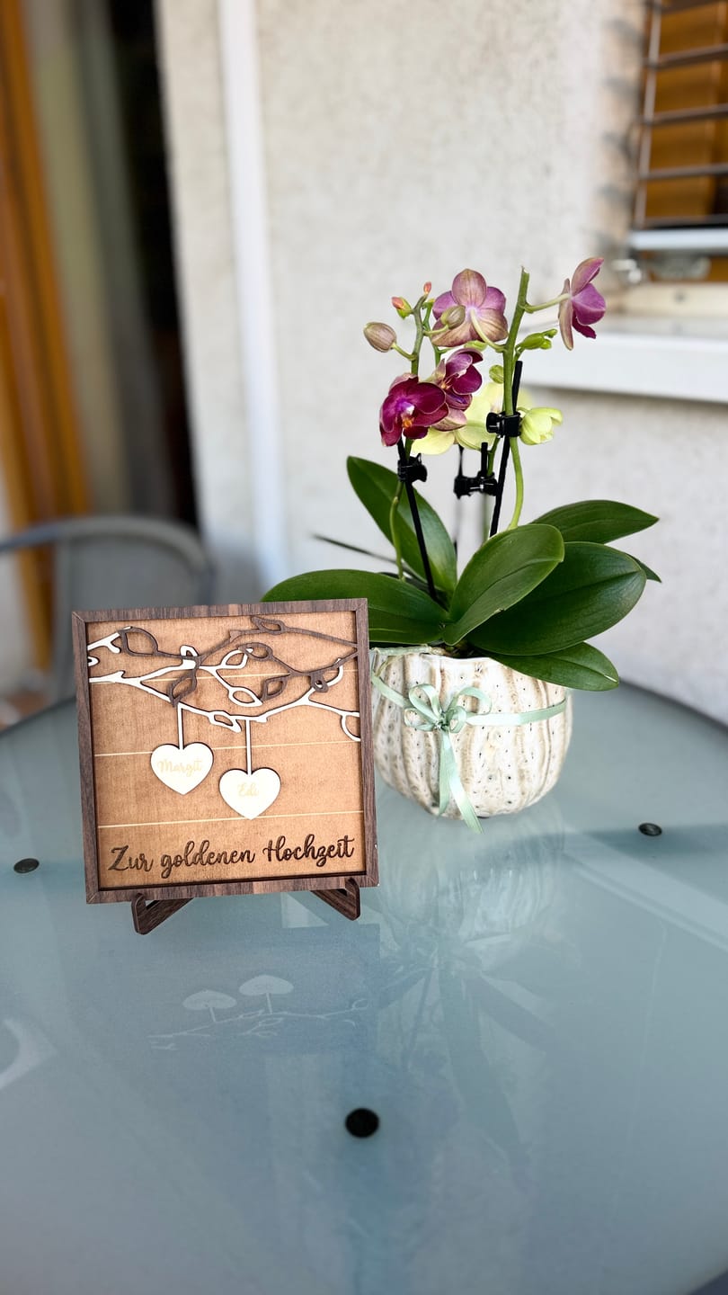 Customer photo review of Du & Ich - Paar-Herzaufsteller