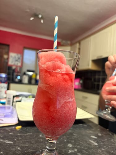 Customer photo review of Strawberry Daiquiri Frozen Cocktail Mix 2L