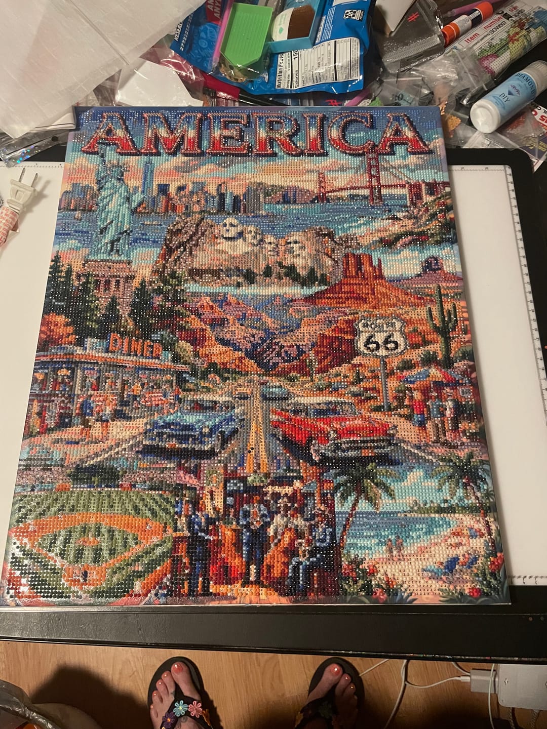 Customer photo review of America Iconic Journey (Diamond Painting)