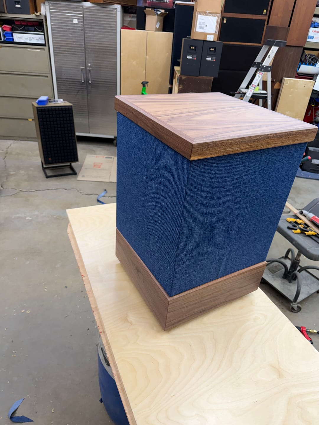 Customer photo review of Vintage-Style Speaker Cloth – Thick Linen Burlap Fabric
