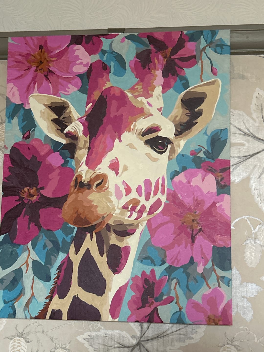 Customer photo review of Purple Giraffe | Paint by Number