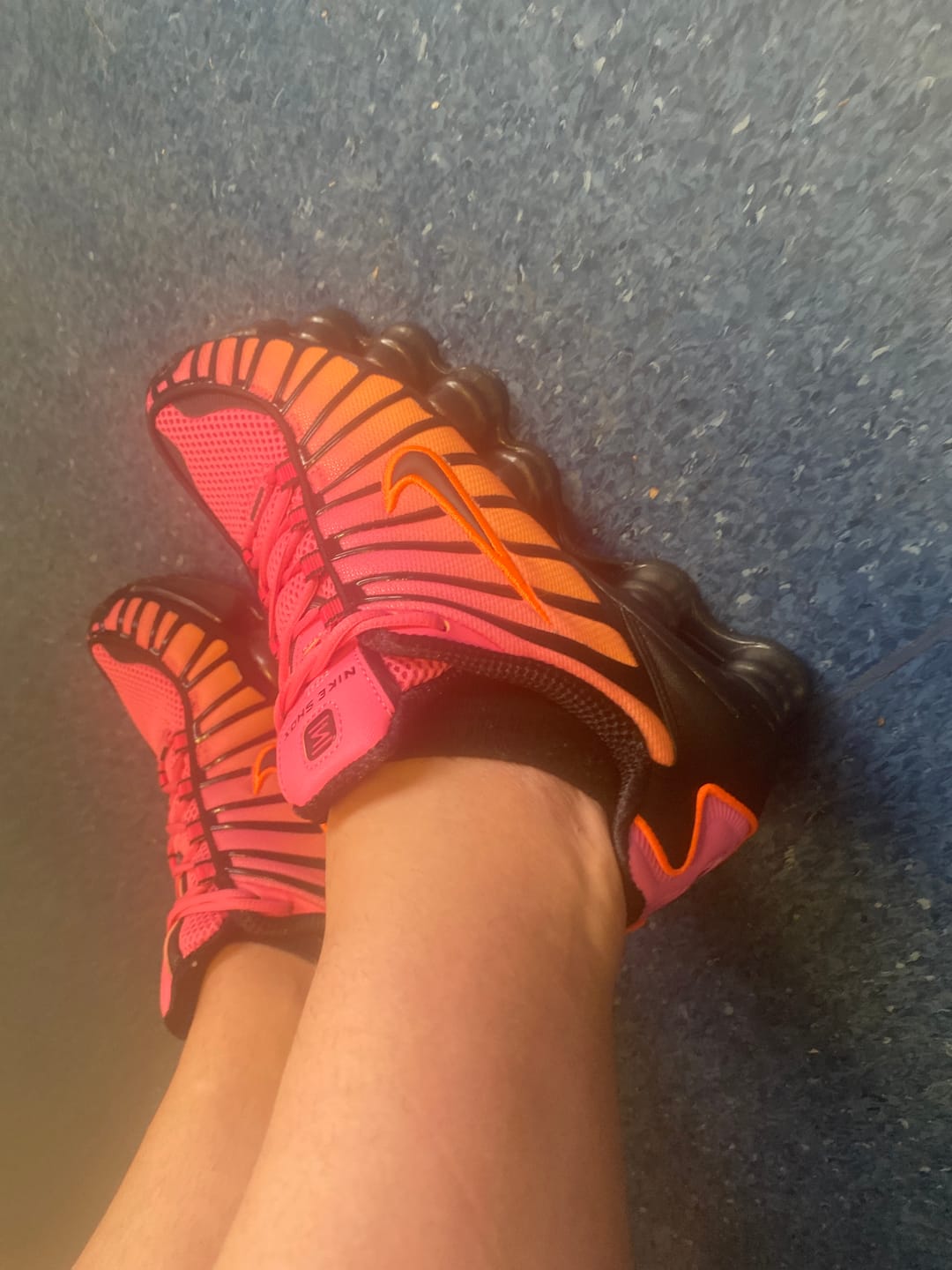 Customer photo review of Women's Nike Shox TL Fade Pinksicle/Total Orange