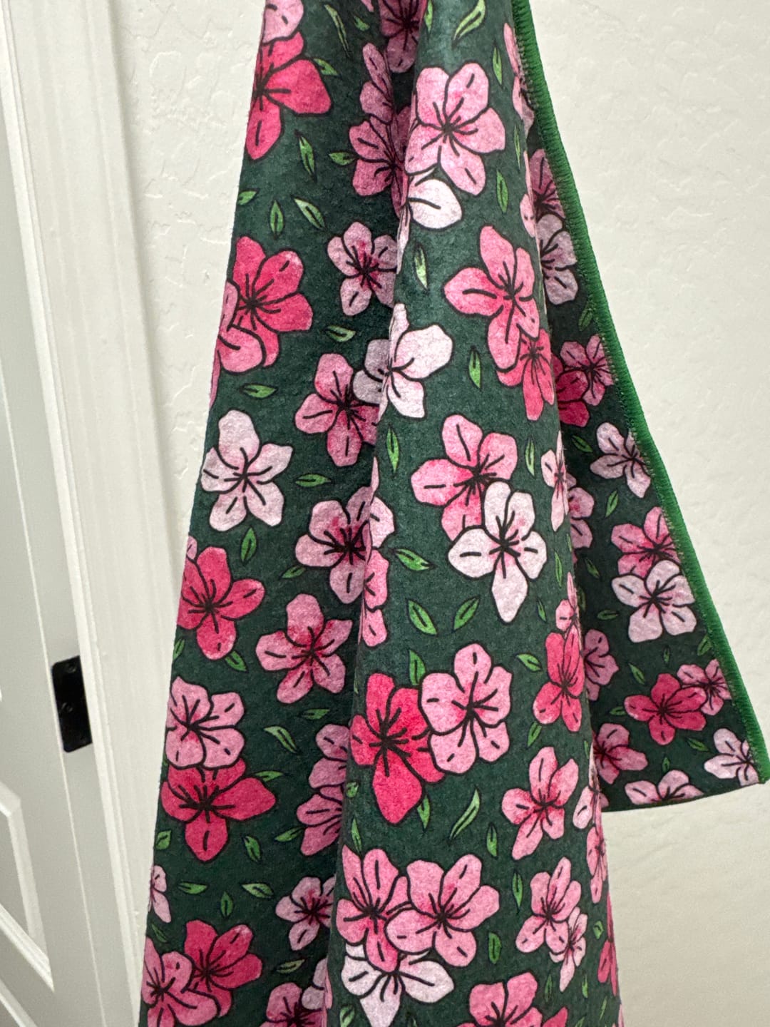 Customer photo review of Azaleas - Magnetic Golf Towel