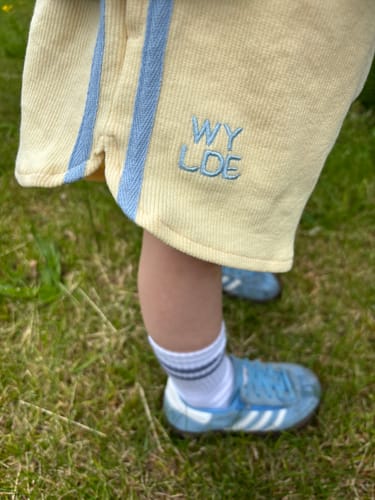 Customer photo review of Lemon Sky shorts