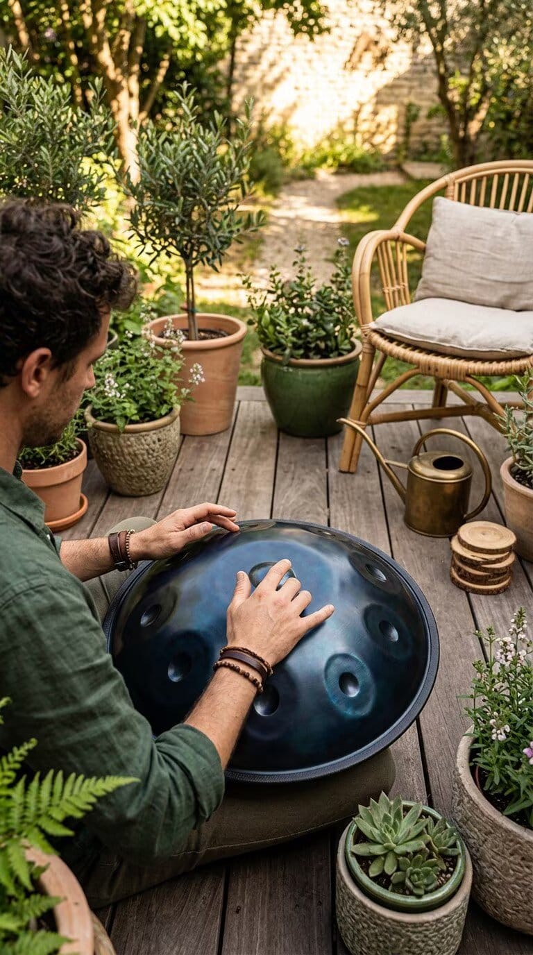Customer photo review of Cosmos Handpan - Serene Blue 10 Notes in D Minor - Tambourine Gift Set