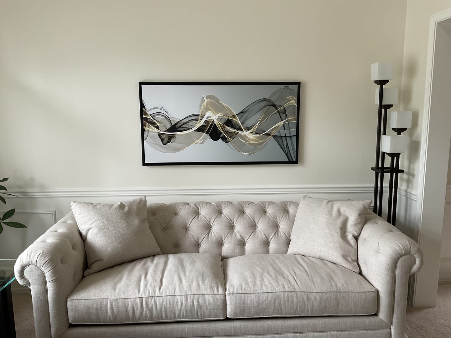 Customer photo review of GOLDEN SMOKE CANVAS
