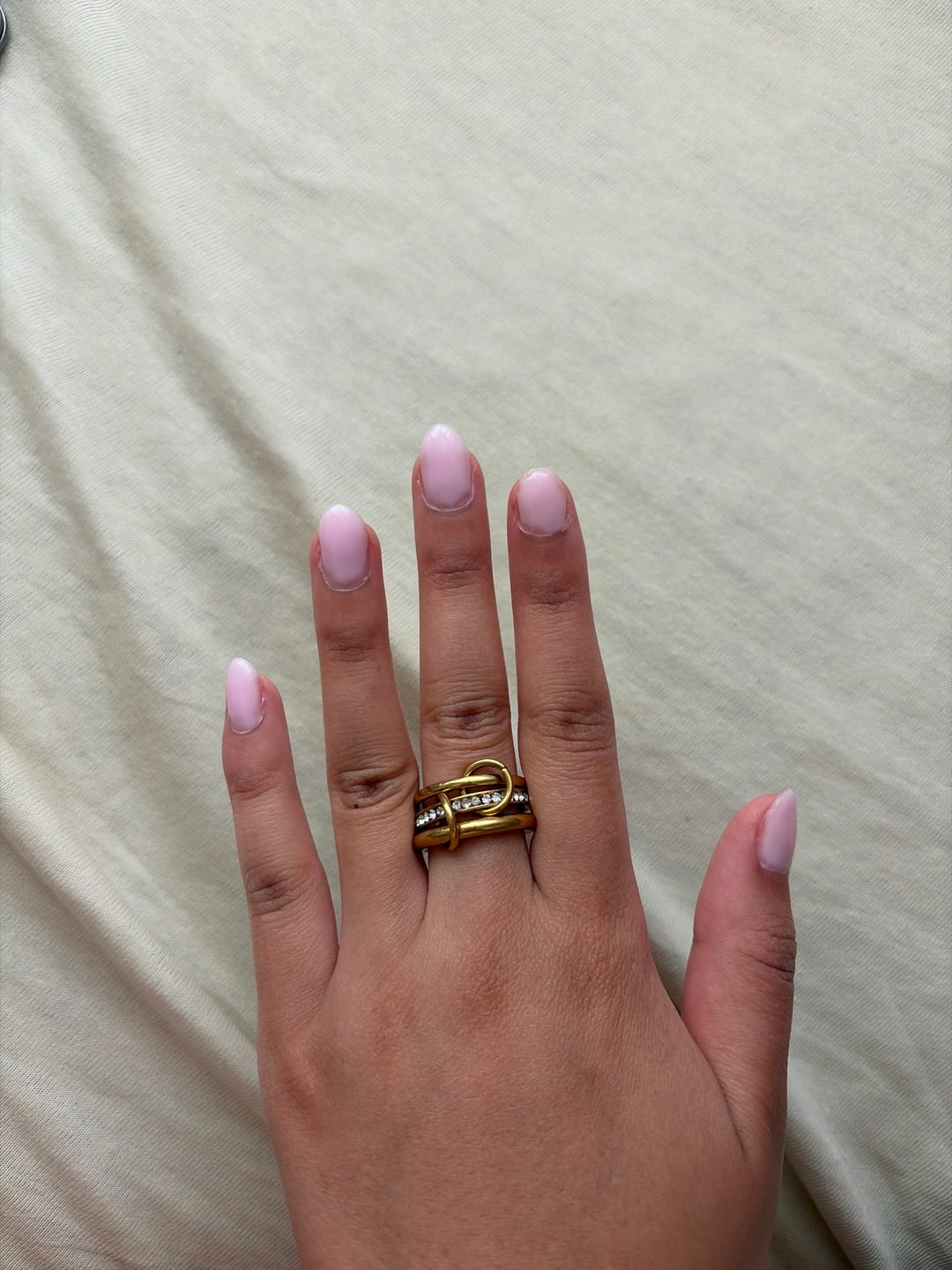 Customer photo review of Ethel - Stacked Ring Crystal Stainless Steel