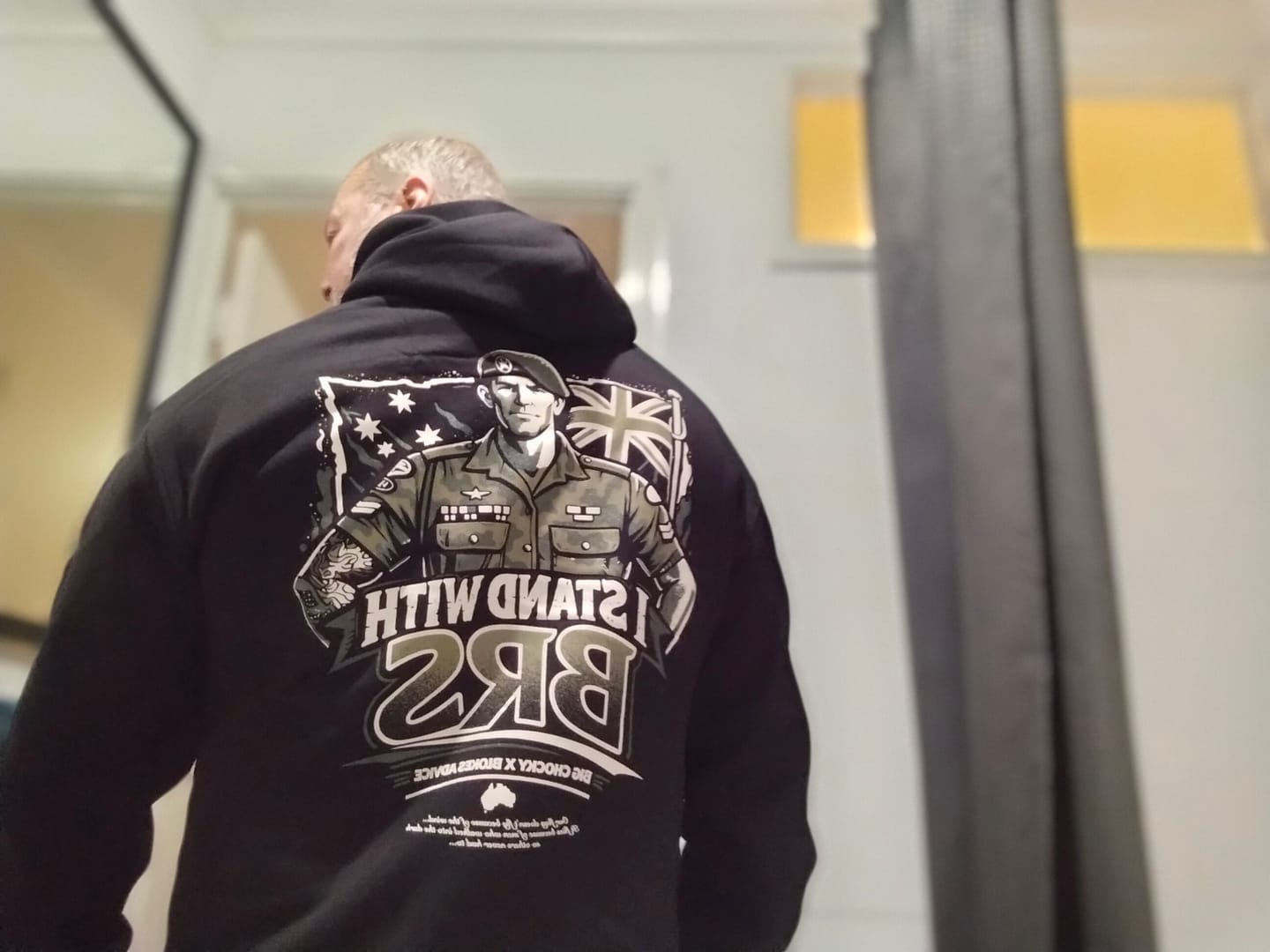 Customer photo review of Big Chocky | Stand With BRS Hoodie