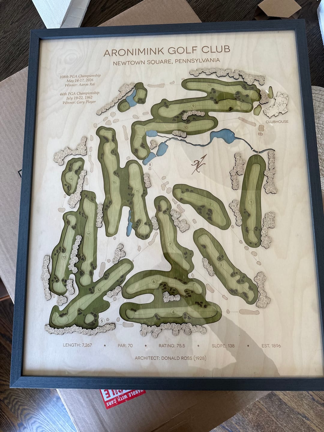 Customer photo review of Custom 3D Multi-Layer Golf Map