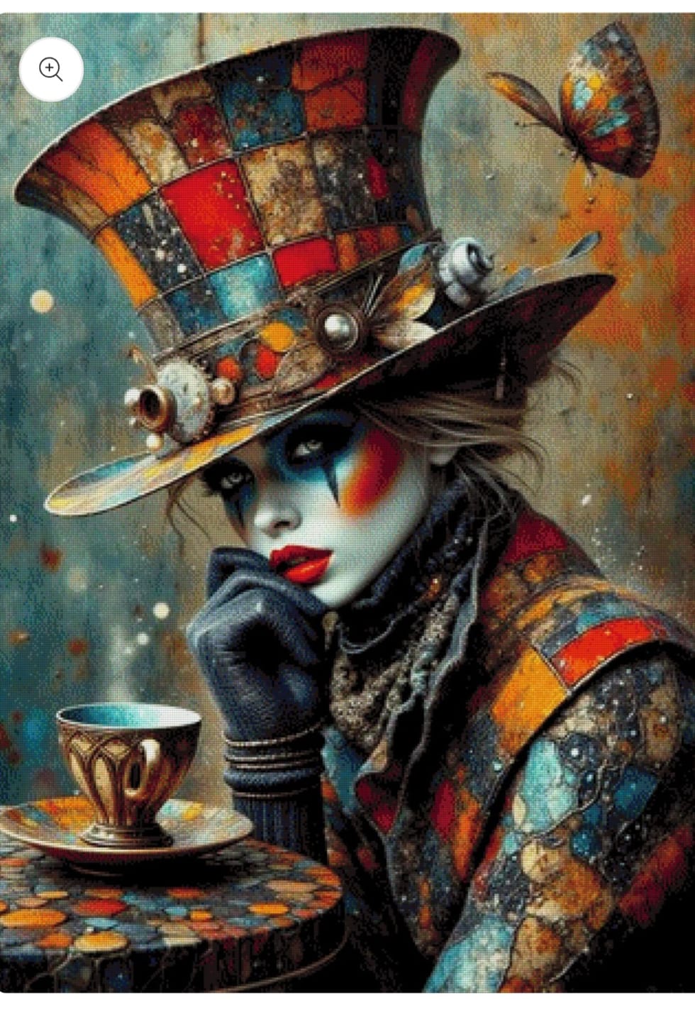 Customer photo review of 5D Diamond Painting - Café Harlequina