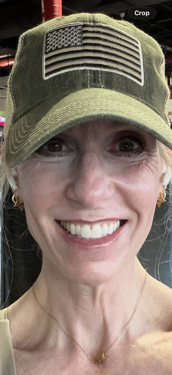 Customer photo review of Gold Star Hoop Earrings