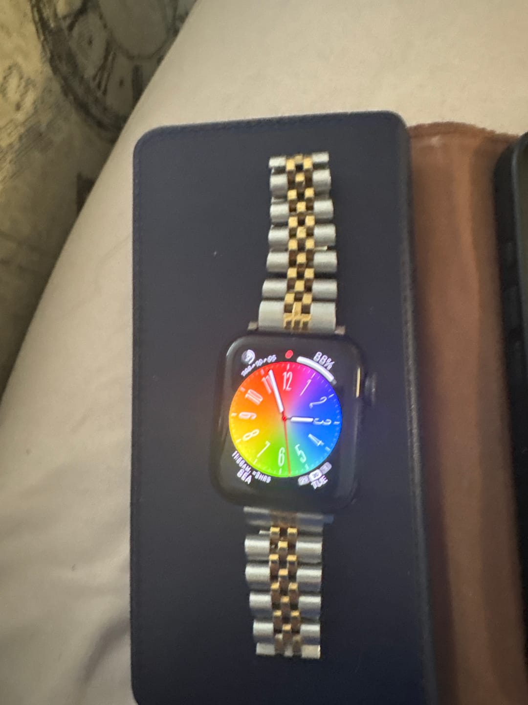 Customer photo review of Classic Duo Luxury Apple Watch Strap