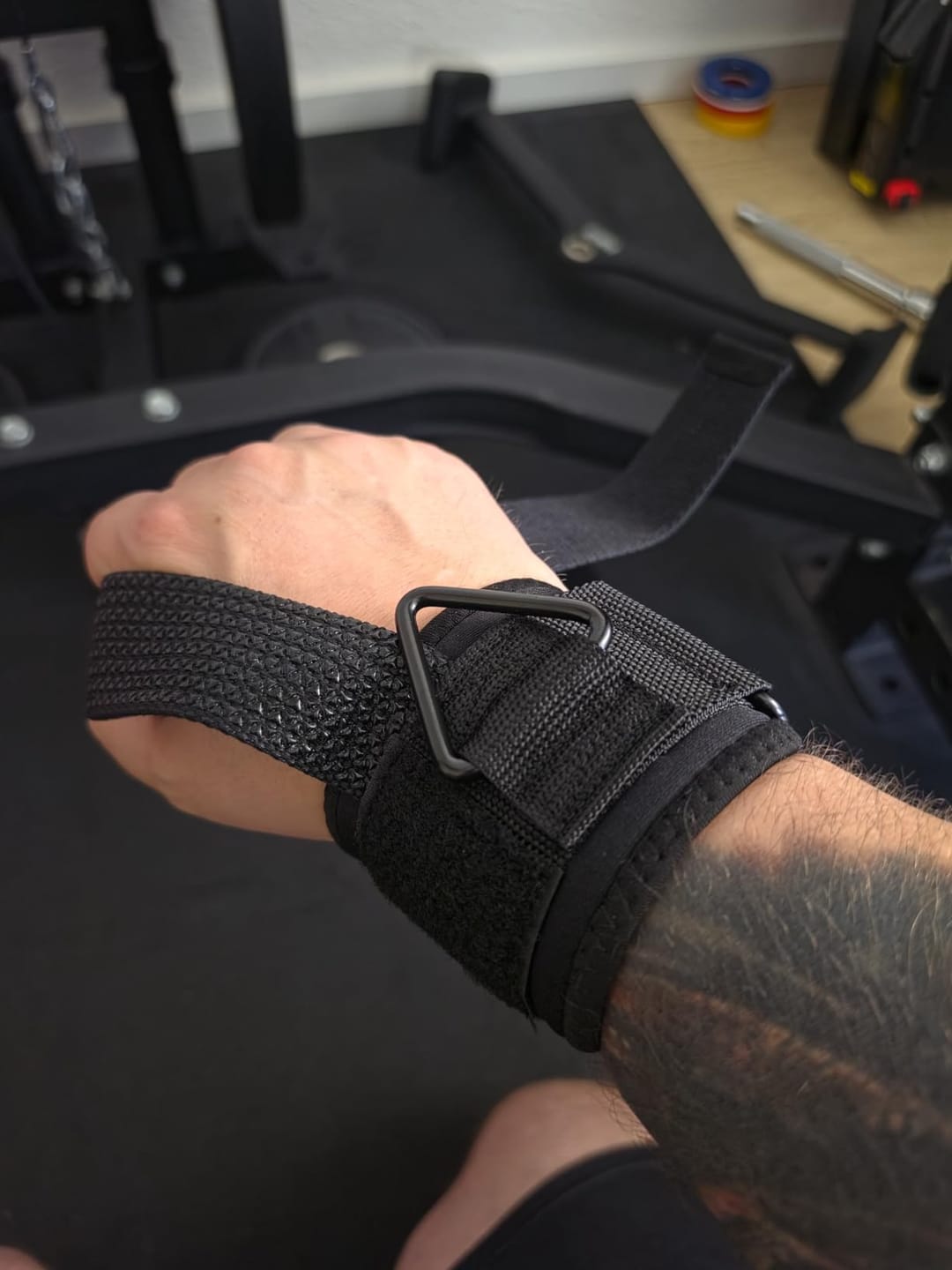 Customer photo review of Lifting Straps met D-Ring