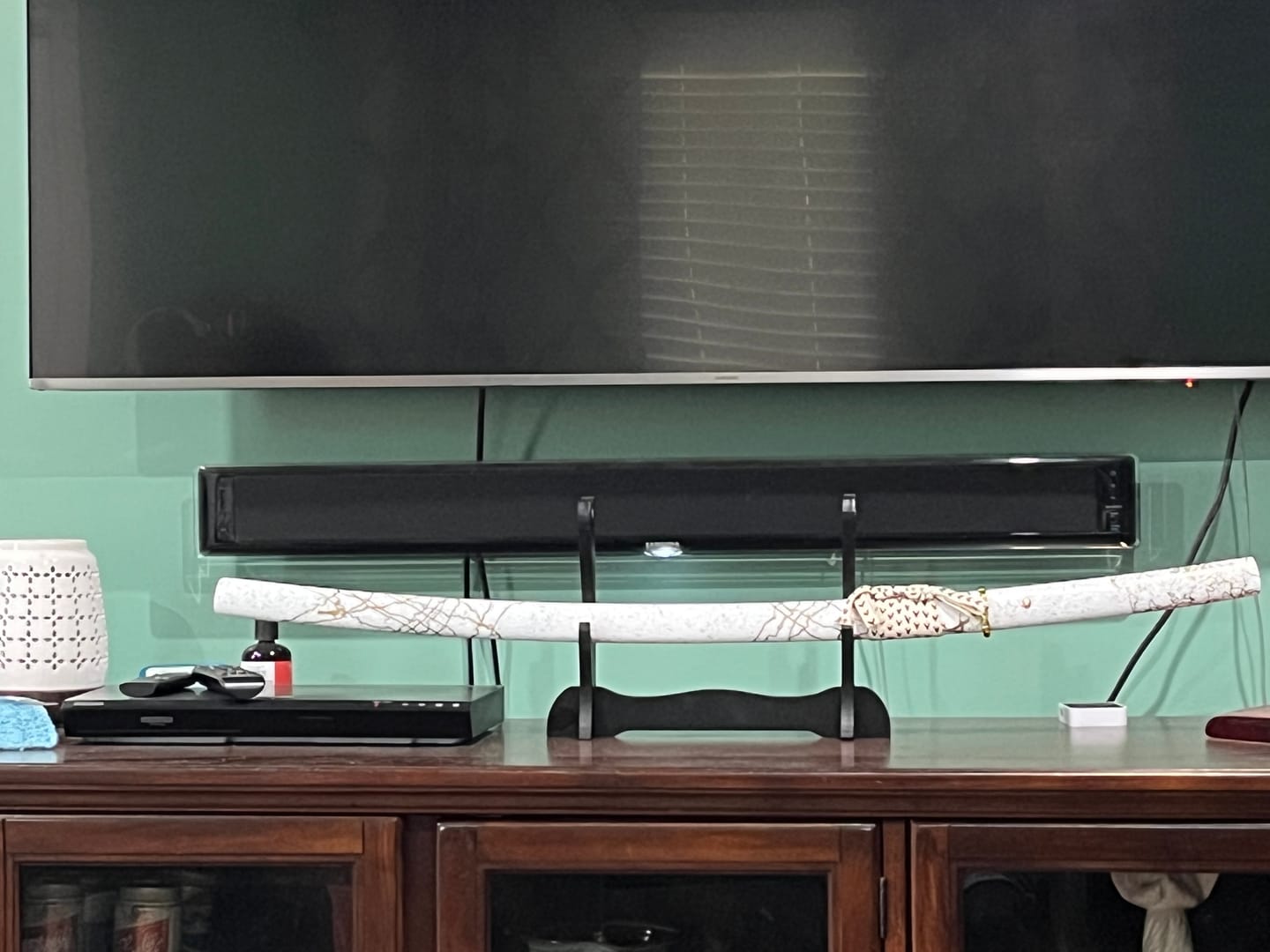 Customer photo review of Ghost of Yotei Gilded Dawn Premium Katana (Limited)