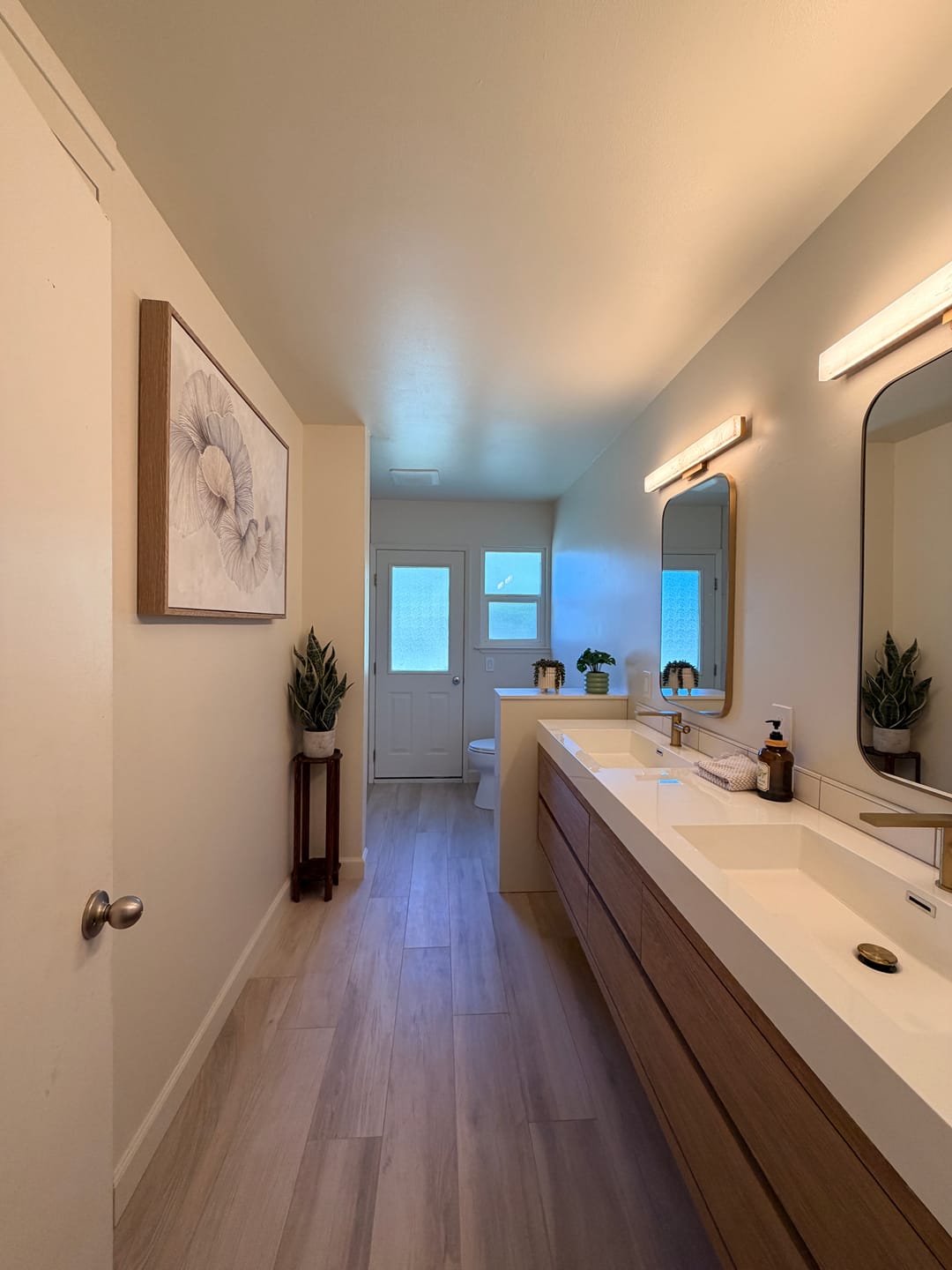 Customer photo review of Extended Straight Spout Faucet with Minimalist Handle