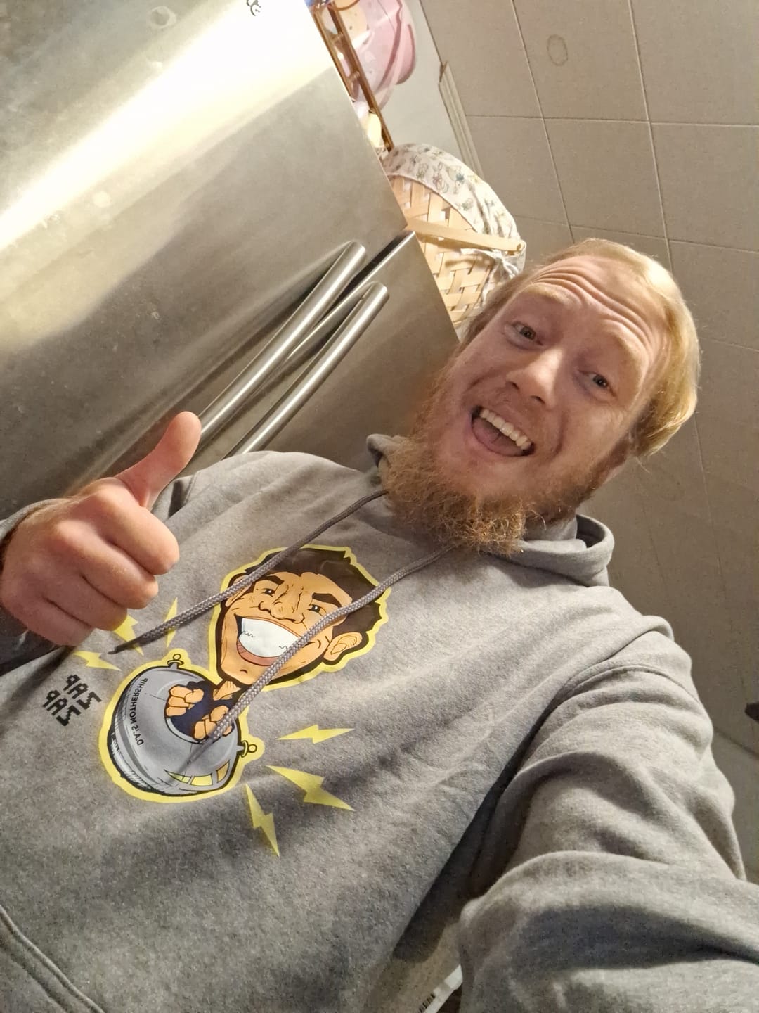 Customer photo review of Spaceship Hoodie