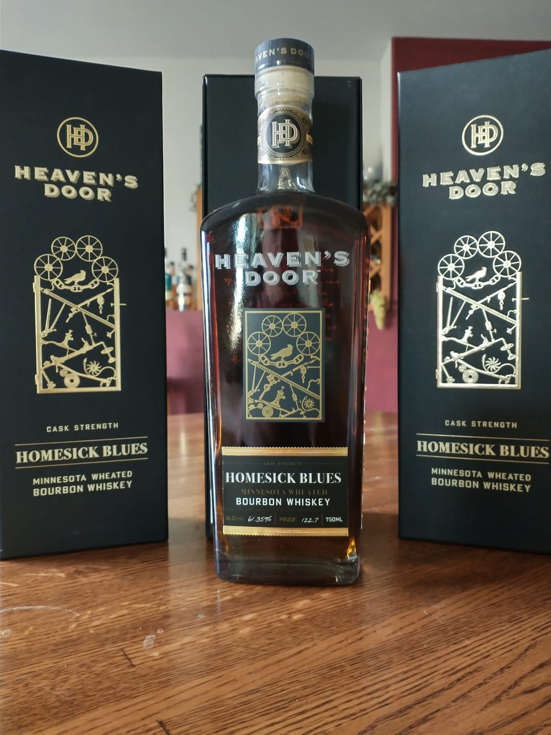 Customer photo review of Heaven's Door Bourbon Home Sick Blues 6 Yr 122.7