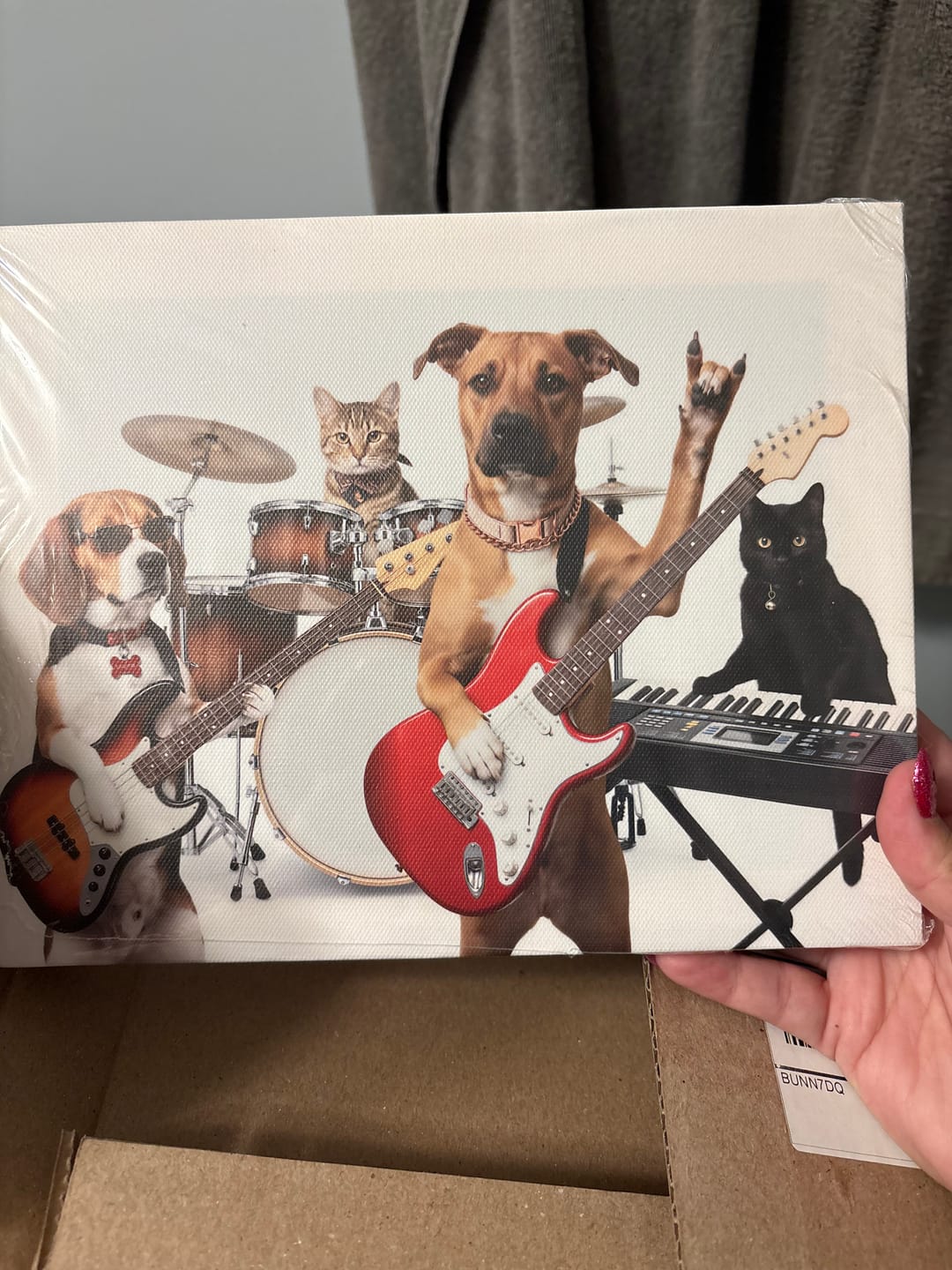 Customer photo review of Artzuzu Custom Portrait For Multi Pets - The Band