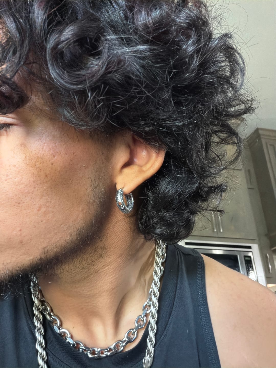 Customer photo review of CATACOMB HOOP EARRING